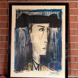 Vtg 1960  Bernard Buffet Paris  Le Torero lithograph 32" x 24.5" pick up 85711
